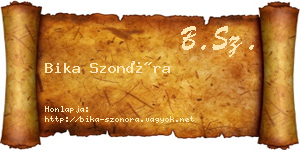 Bika Szonóra névjegykártya